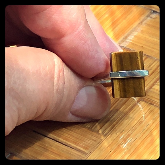 Vintage Jewelry - Mod tiger's eye & sterling silver ring